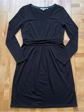 Boden Black Long Sleeve Modal Cotton Blend Jersey Dress US 6R